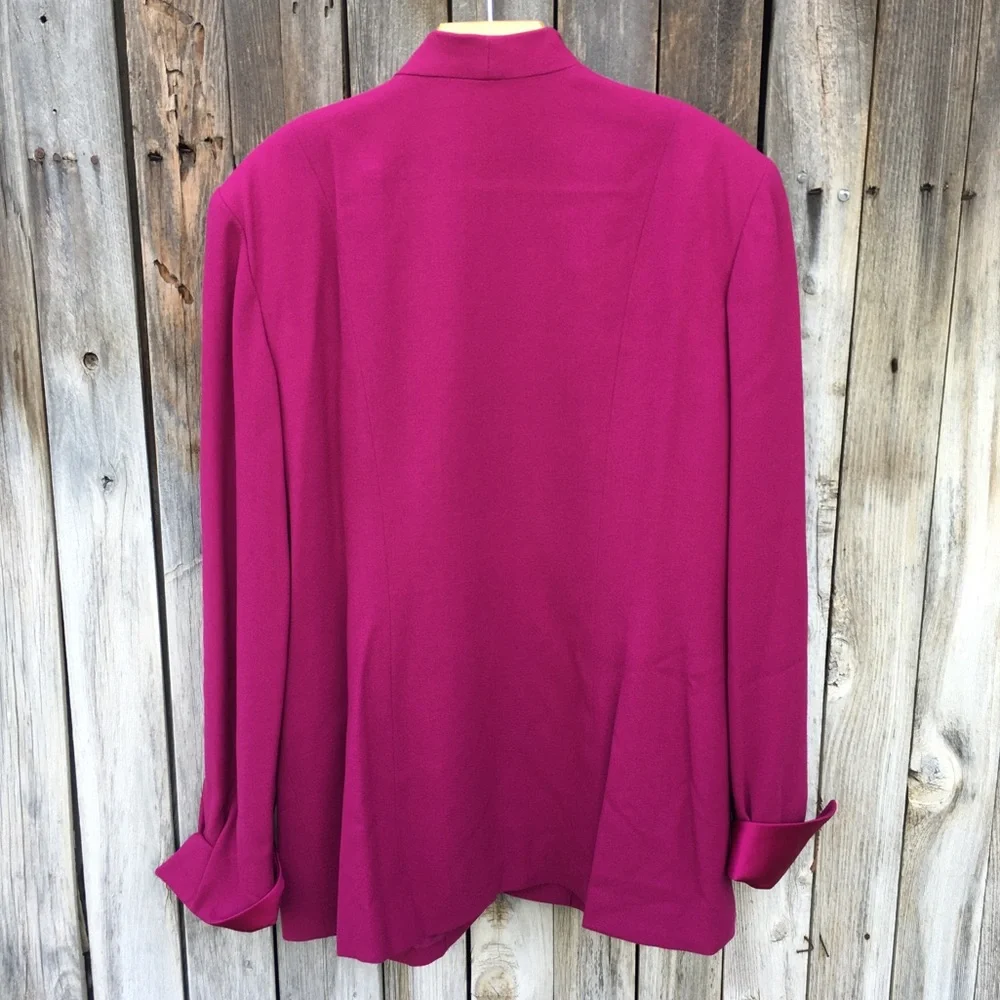 Christian Dior Vintage Jacket Skirt Suit Wool Pink 18